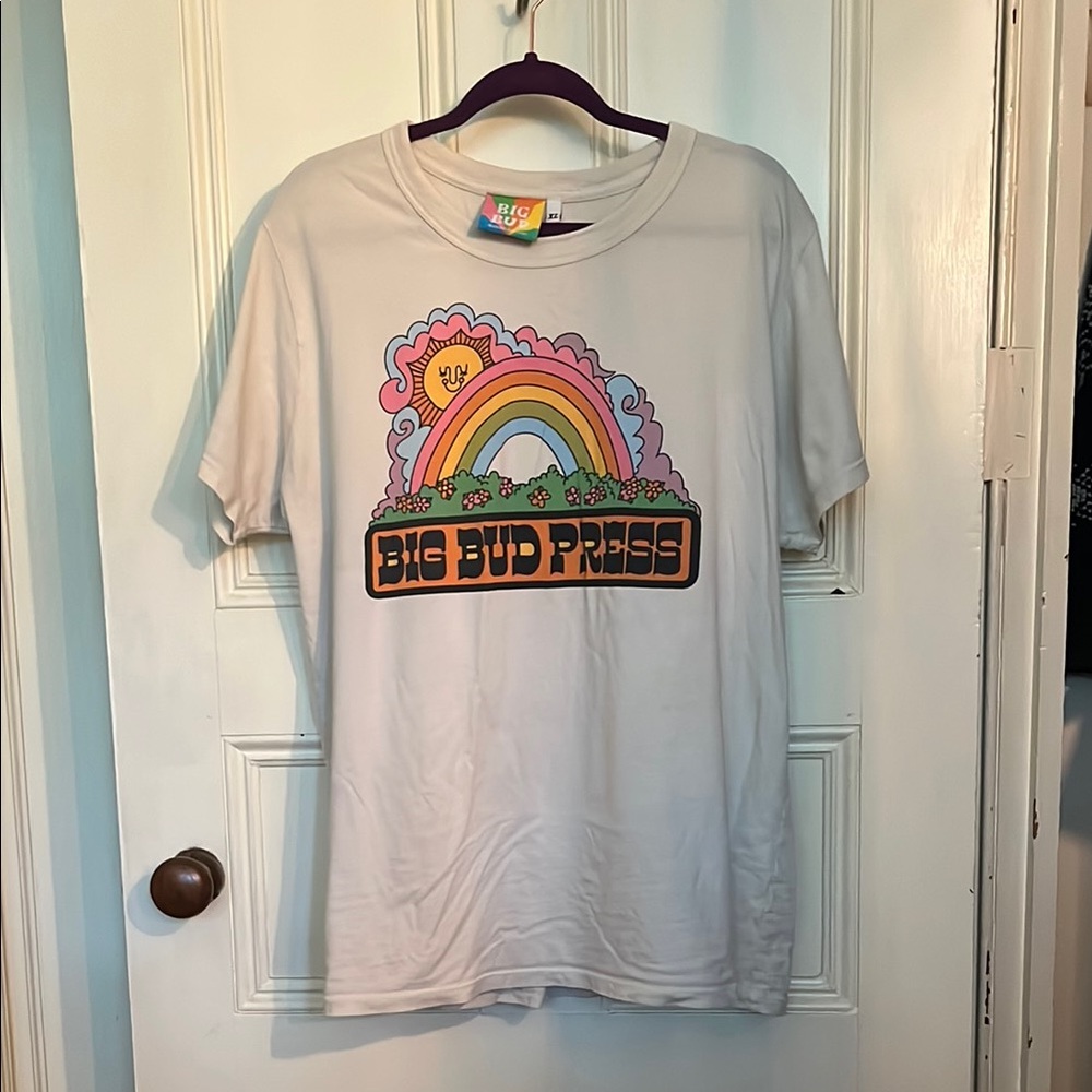 Big Bud Press Rainbow Graphic Tee - White